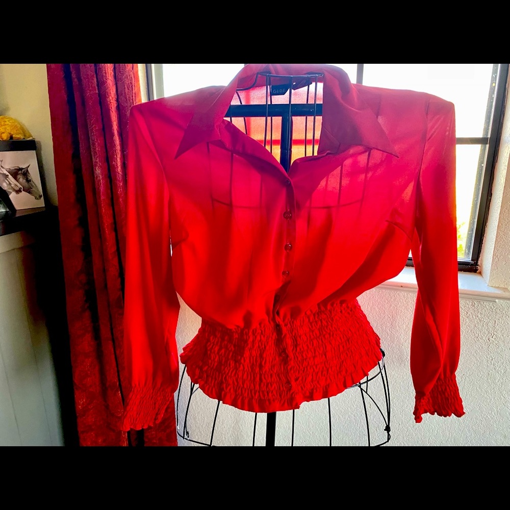 Red blouse